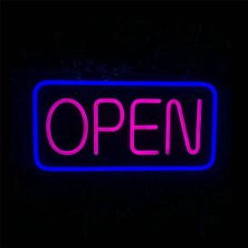 Neon LED Sign Open