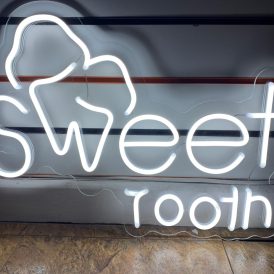 Neon LED Sign – Sweet Tooth White