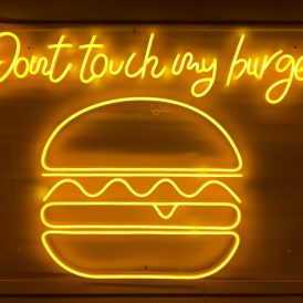 Neon LED Sign – Dont touch my burger